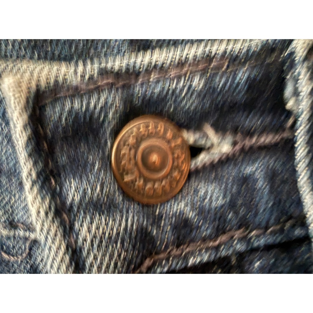 Vintage Lee Original Jeans Blue Denim Straight Leg Y2K 90s Raw Hem 28 Women - Picture 4 of 16